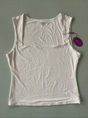 Avidlove Ivory Square-Neck Sleeveless Tank